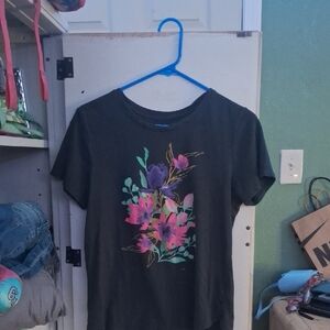 Old Navy Kids' Floral Graphic Tee - Black